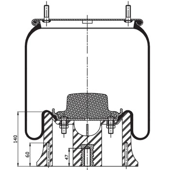 Air Spring Assembly - SAF 2919V Intradisc / Intradrum